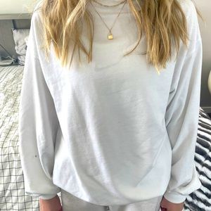 white oversized sweater